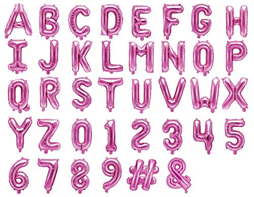 DaLoKu Folienballon Buchstaben Zahl 35cm Luftballon Geburtstag Hochzeit Babyparty Silvester Dekoration, Farbe: Pink, Größe: Buchstabe - C DaLoKu Folienballon Buchstaben Zahl 35cm Luftballon Geburtstag Hochzeit Babyparty Silvester Dekoration, Farbe: Pink, Größe: Buchstabe - C von DaLoKu