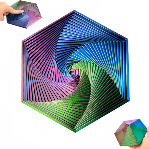 Anti Stress Spielzeug 12 cm Hexagon Fidget Toy für Sensorische 3D Spiral Cone Fidget Toy Stressabbau Spielzeug für Kids Erwachsener Geeignet zur Linderung von Ängsten, Stress und Unruhe von DabbOo