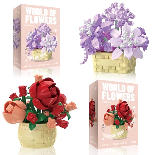 DabbOo 2 StückMini Bausteine Set Rose Blumen Set Klemmbausteine Pflanzen Klemmbausteine Blume Botanical Collection Bausteine Blumenstrauß Geeignet zur Dekoration von Räumen,Esstisch DabbOo 2 StückMini Bausteine Set Rose Blumen Set Klemmbausteine Pflanzen Klemmbausteine Blume Botanical Collection Bausteine Blumenstrauß Geeignet zur Dekoration von Räumen,Esstisch von DabbOo