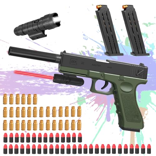 Pistole Kinder Platzpatronen,Soft Foam Bullet Gun,Schaumstoff-Blaster Toy Gun,Spielzeug Pistole Kinder,Revolver Soft Bullet Toy Gun,Spielzeug Pistolen von Dadazhenxuan