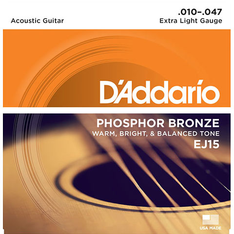 D&#39;Addario EJ15 .010-047 Saiten Westerngitarre von Daddario