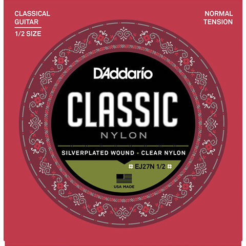 D&#39;Addario EJ27N 1/2 Student Saiten Konzertgitarre von Daddario