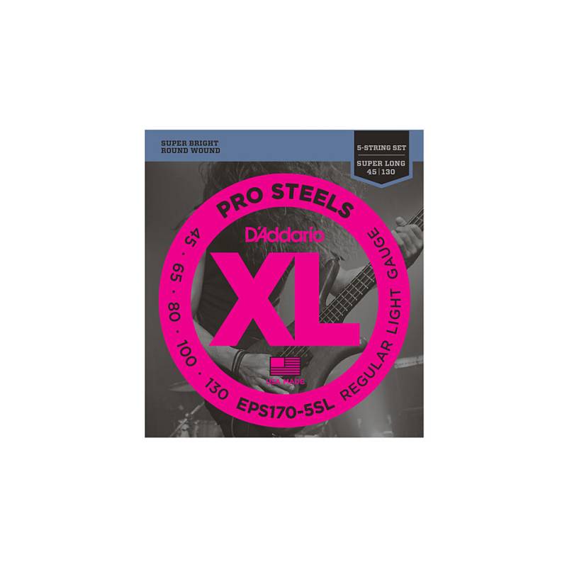 D&#39;Addario EPS170-5-SL Pro Steels .045-130 Saiten E-Bass von Daddario