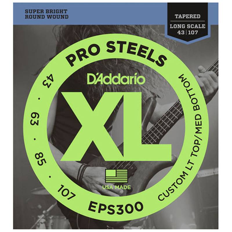 D&#39;Addario EPS300 Pro Steels .043-107 Saiten E-Bass von Daddario
