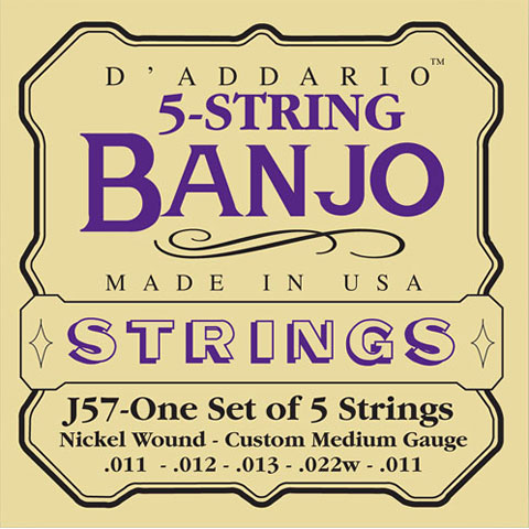 D&#39;Addario J57 5-String Banjo Saiten Zupfinstrument von Daddario