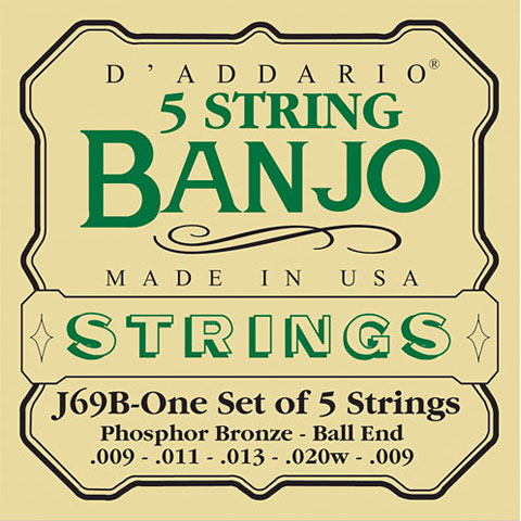 D&#39;Addario J69B 5-String Banjo Saiten Zupfinstrument von Daddario