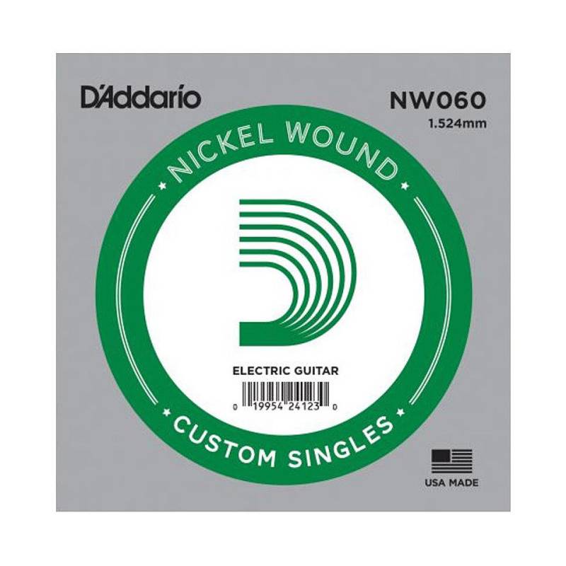 D&#39;Addario NW060 Nickel Wound Einzelsaite E-Gitarre von Daddario