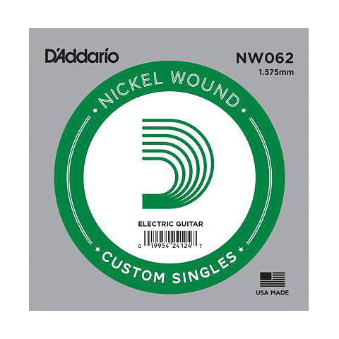 D&#39;Addario NW062 Nickel Wound Einzelsaite E-Gitarre von Daddario