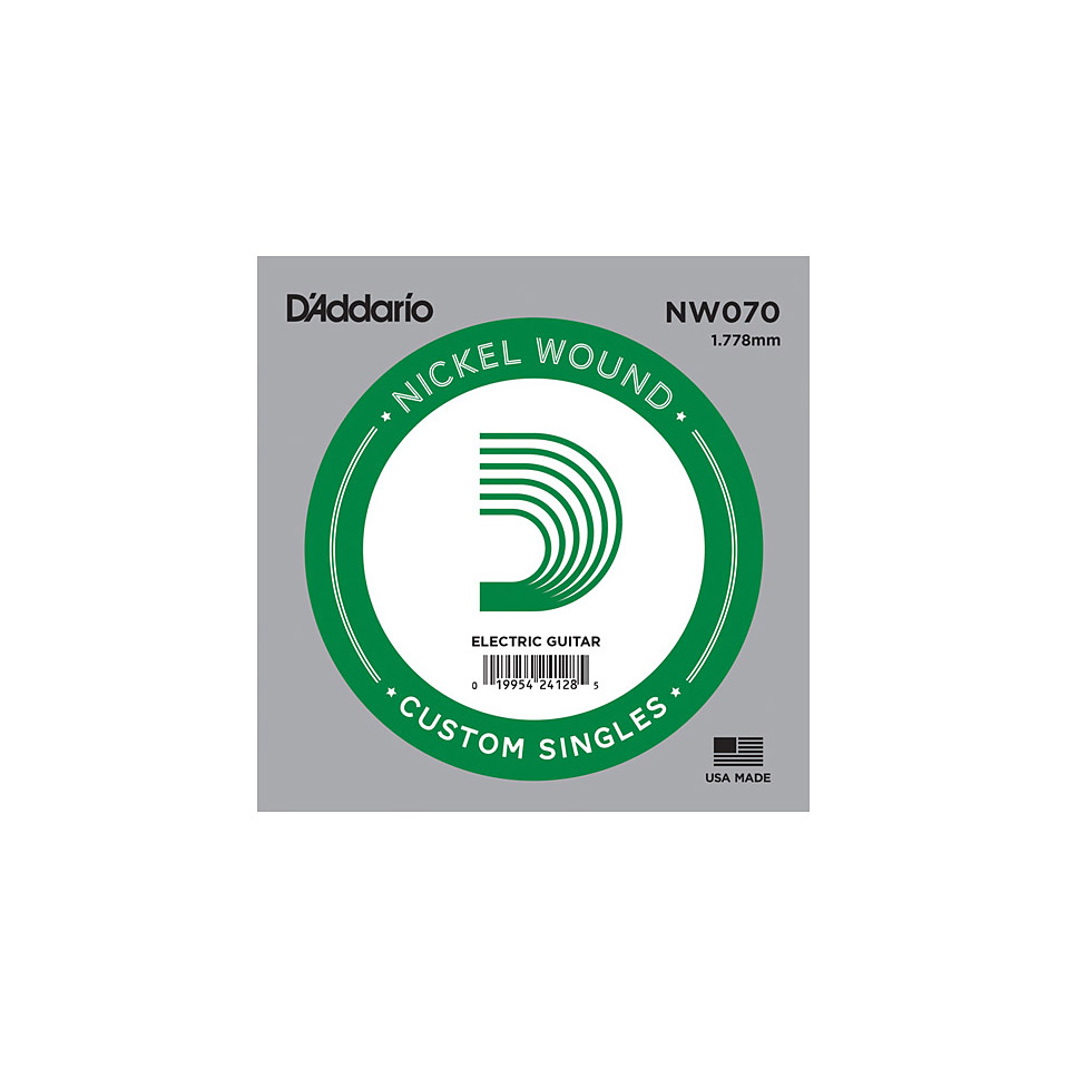 D&#39;Addario NW070 Nickel Wound Einzelsaite E-Gitarre von Daddario