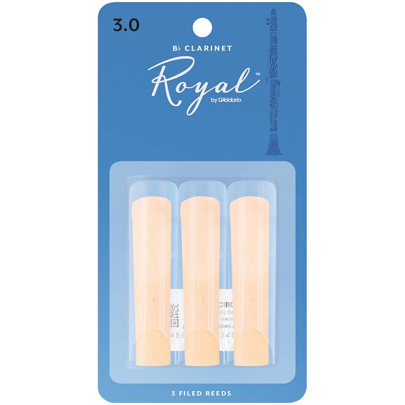 D&#39;Addario Royal Bb-Clarinet 3,0 3-Pack Blätter von Daddario