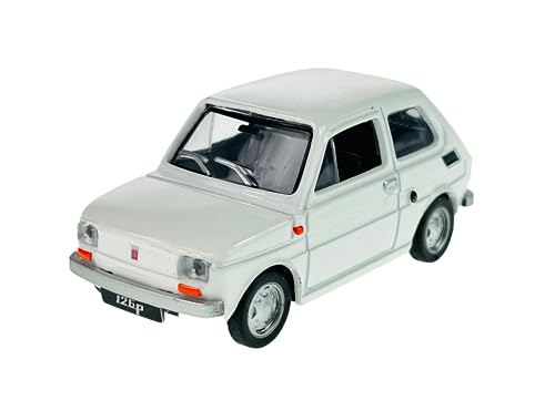 Daffi FIAT 126p Weiss 1:43 Polish Classic Car 7cm Neu im Karton Die Cast Metallmodel von Daffi