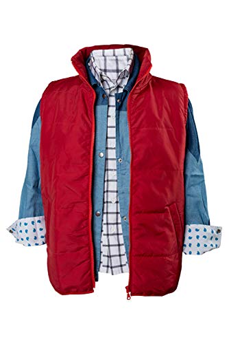 Daiendi Unisex Erwachsene Marty McFly Cosplay Kostüm Komplettset Outfits Oberteil+Hemd+Weste Halloween Karnevalsanzug von Daiendi