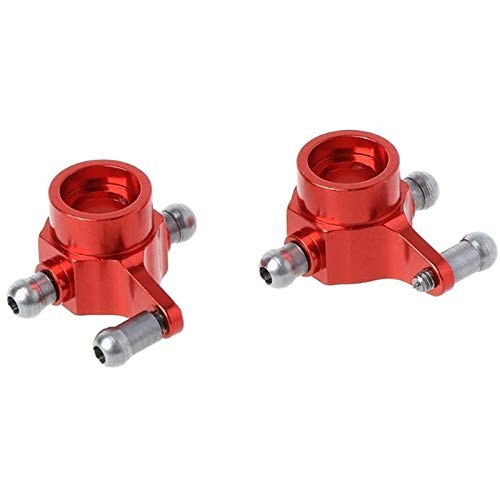 Daijianbin 2 StüCke Verbesserte Metall Teile Hinten Lenk Becher für P929 P939 K969 K979 K989 K999 1/28 RC Auto, Rot von Daijianbin