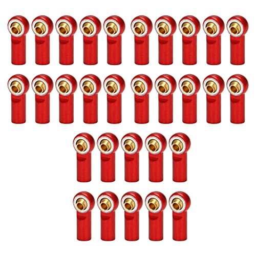 Daijianbin 30 Stücke M3 Gelenk Lenker Stangen Dichtungen Kopf Spur Stangen Kopf für 1/10 RC Auto Rot Daijianbin 30 Stücke M3 Gelenk Lenker Stangen Dichtungen Kopf Spur Stangen Kopf für 1/10 RC Auto Rot von Daijianbin