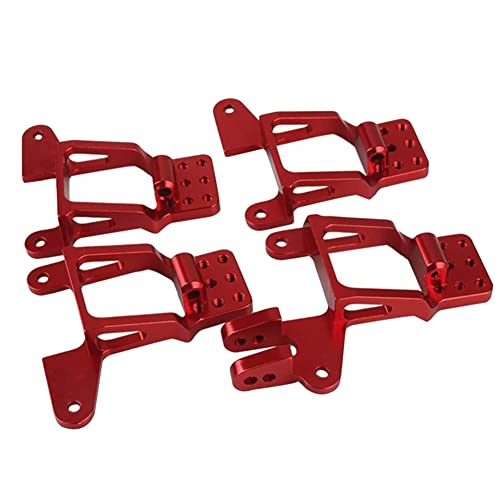 Daijianbin 4 Aluminium-Stoßdämpferhalterungen Vorne und Hinten für 1/10 RC Crawler -4 TRX4 Universal-Stoßdämpferhalterung, Rot von Daijianbin