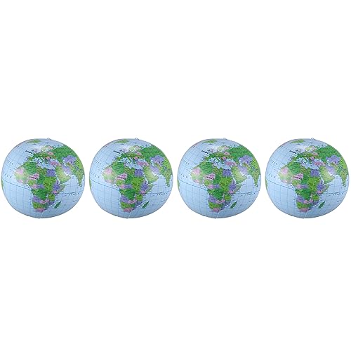 Daijianbin 4X Aufblasbares Spielzeug Globus Ausbildung Geographie Karte Ballon Wasserball 40 cm von Daijianbin