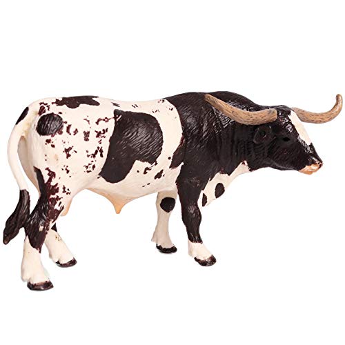 Daijianbin Kunststoff Longhorn Bull Cattle Tiere Actionfiguren Statische Süße Modell Sammlung Kuh Modell Spielzeug für Kinder von Daijianbin