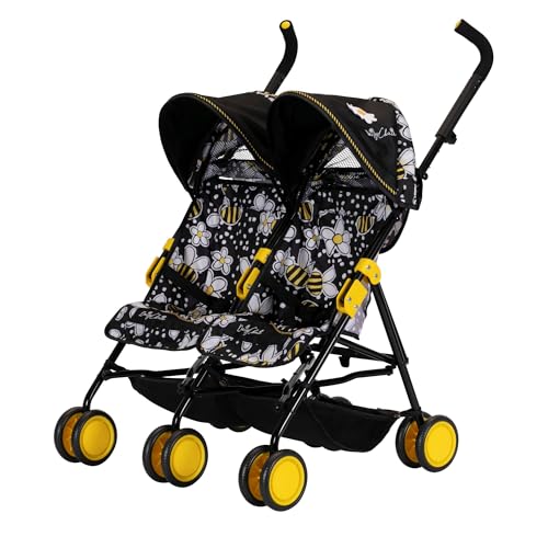 Daisy Chain Zipp Max-Zwillings-Puppenbuggy – Empfohlen für Kinder zwischen 4 und 9 Jahren. (Bumblebee) von Daisy Chain