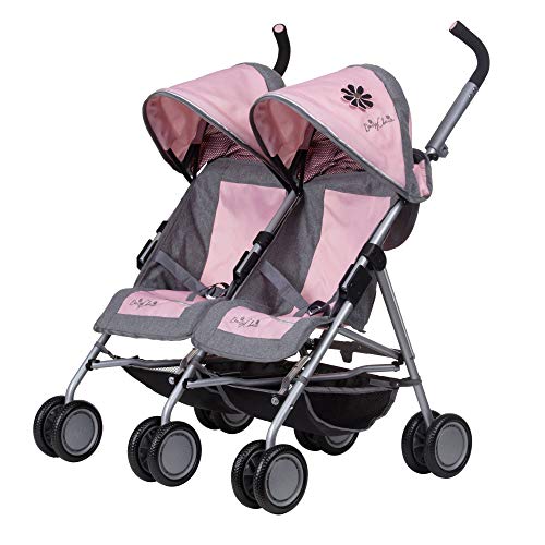 Daisy Chain Zipp Max-Zwillings-Puppenbuggy – Empfohlen für Kinder zwischen 4 und 9 Jahren. (Classic Pink) von Daisy Chain