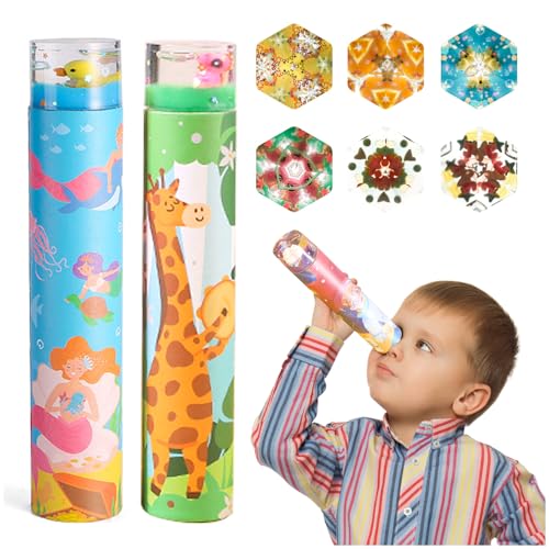 Daity Kaleidoskop Kinder 2 Stück Fließendes Wasser mit Puppen Cartoon Kindergeburtstag für Kinder mitgebsel Zufällige Farbe von Daity