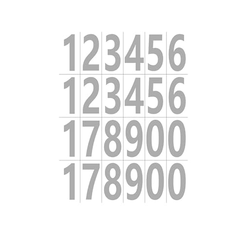 Dajidafu 20 Stück selbstklebende Nummernaufkleber mit breitem Anwendungsbereich, einfach anzubringen und wasserfest, selbstklebende Buchstabenaufkleber, stark haftend, Silber von Dajidafu