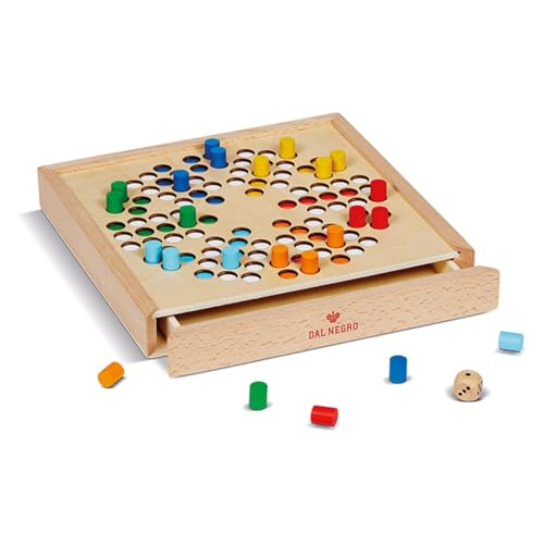 Dal - Ludo für sechs Spieler, Brettspiel aus Holz, 054123 von Dal Negro