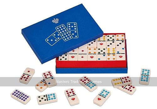 Dal Negro Double 9 Colour Spot Dominoes in Box von Dal Negro