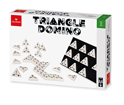 Dal 8001097539734 Triangle Domino Brettspiel mit Karten, geeignet für Kinder ab 8 Jahren und für die ganze Familie, für 2 oder mehr Spieler, Mehrfarbig, Schwarz, Schwarz von Dal Negro