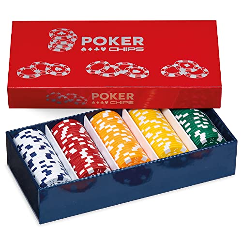 Dal - Pokerchips Set bestehend aus 125 Spielchips aus Kunststoff Werten von Dal Negro