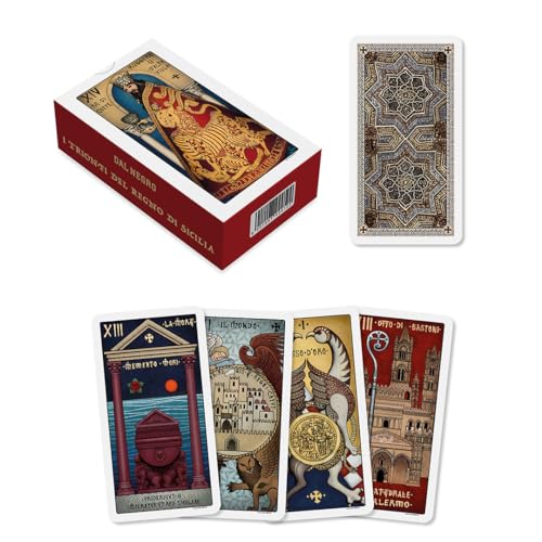 Dal - Tarot Die Triumph des Königreichs Sizilien von Paolo Asaro. Traditionelles Tarot-Deck für komplette und hochwertige Kartenspiel, für Anfänger und Fortgeschrittene. von Dal Negro