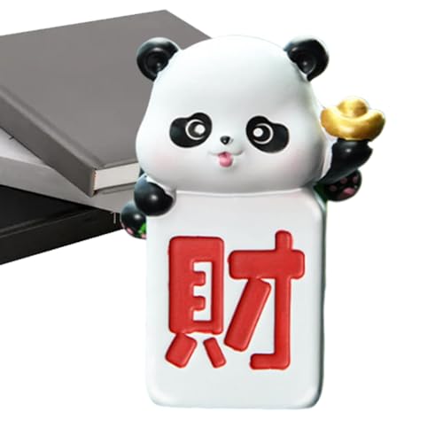 Desktop-Panda-Puppe, Panda-Autodekorationen,Autodekoration Mahjong Panda Figur - Armaturenbrett-Puppe im chinesischen Stil, niedliche Accessoires für Kuchendekorationen, Autoinnenraum, Heimdekora von Dalchana