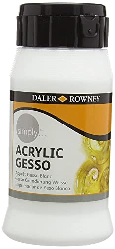 Daler Rowney 129500012 - Simply Acrylic Gesso, 500 ml, weiß von Daler Rowney