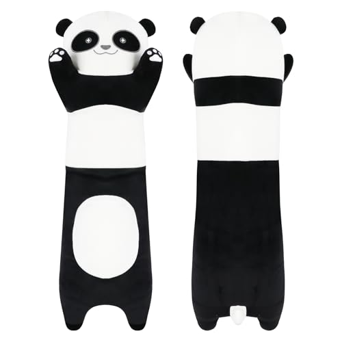 Dalmao 90cm Langer Panda Plüsch Kissen, Panda Stofftiere Kuscheltier, Niedliche Plüschtier Schlafkissen Geschenke für Kinder Geburtstage, Ostern von Dalmao