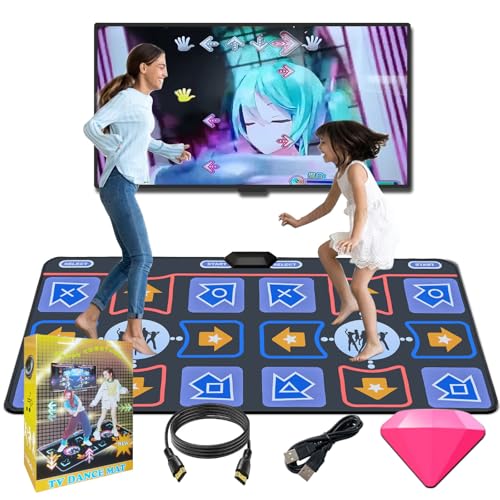 Damcoola TV-Tanzmatte-Spiel – kabellose elektronische Tanzmatte mit Musik, Plug-and-Play, Tanzmatte für Zwei Personen, für Kinder und Erwachsene geeignet, Geburtstagsgeschenk für Jungen und Mädchen Damcoola TV-Tanzmatte-Spiel – kabellose elektronische Tanzmatte mit Musik, Plug-and-Play, Tanzmatte für Zwei Personen, für Kinder und Erwachsene geeignet, Geburtstagsgeschenk für Jungen und Mädchen von Damcoola