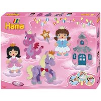 Hama 3158 - Geschenkpackung Fantasy Fun, ca. 4000 Bügelperlen Midi, Stiftplatten und Zubehör von Dan Import