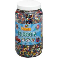 Hama® Bügelperlen Dose mit 13000 Perlen, Volltonmix. von Dan Import