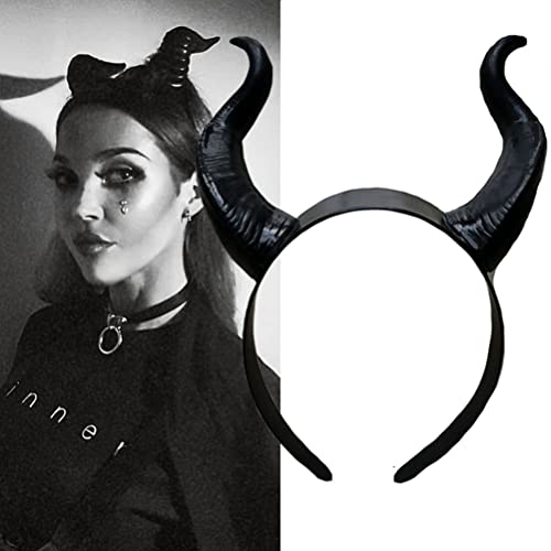 Dan&Dre Halloween-Kostüm, Kopfschmuck, Hörner Maleficent, Halloween-Horn-Stirnband, Cosplay, Ochsen-Stier, Haarband, Festival, Foto-Requisiten, Tier-Kopfschmuck, Maskerade von Dan&Dre