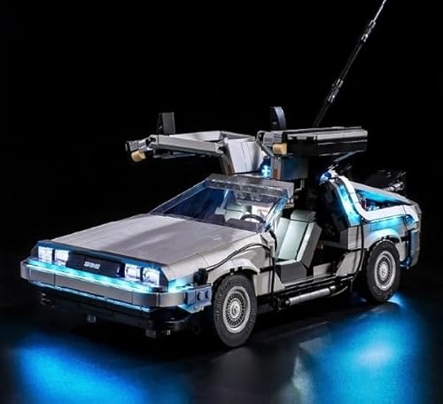 LED-Beleuchtungsset Licht-Set Akku-Box für Lego Zurück in die Zukunft 10300 Zeitmaschine Delorean (Delorean Nicht im Lieferumfang) nur Beleuchtung von Daniko