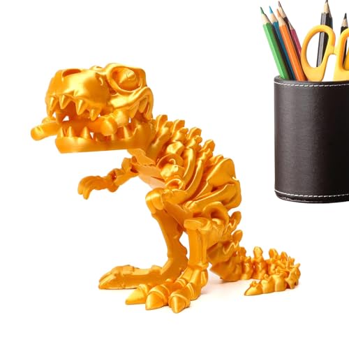 Dankek Skelett-Dinosaurier-Spielzeug, Dinosaurier-Figuren-Spielzeug,Gelenke Flexibles Skelett-Dinosaurier-Artikulationsornament | Dinosaurier-Sammelfiguren für Erwachsene und Kinder für Nachttisch, von Dankek