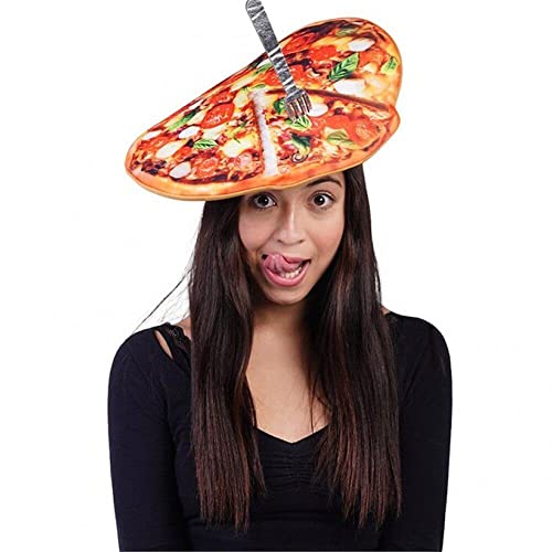 Danlai Lustiger, Süßer Partyhut Pizza Food Hut Crazy Dumy Hut Halloween Cosplay Kostümzubehör von Danlai