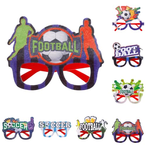 Dantazz Fotobox Brille Requisiten für Fußball Euro 2024, Fußball Euro League Aufheitern Brillen Lustige Fußball EM WM Accessoires, Fußball Team Partybrillen Partyzubehör Bar Club Party Brille (D) von Dantazz