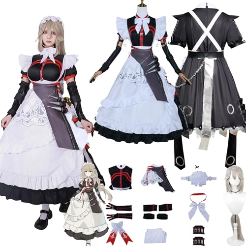 Daotutu Alexandrina Sebastiane Zenless Zone Zero Cosplay Kostüm Perücke für Frauen Charakter Nicole Demara Uniform Erwachsene Komplettset Dress Up Anzug Outfit Halloween Karneval Party Geschenke (2XL) von Daotutu