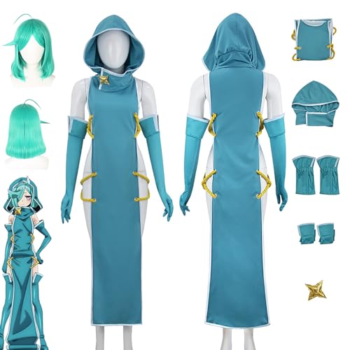 Daotutu Anime Gushing over Magical Girls Cosplay Kostüm Outfit Rolle Anemo Nemo Uniform Komplettset Set Halloween Karneval Party Dress Up Anzug mit Perücke für Frauen Mädchen (L) von Daotutu