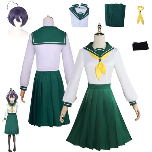 Daotutu Anime Gushing over Magical Girls Cosplay Kostüm Outfit Rolle Hiiragi Utena Uniform Komplettset Set Halloween Karneval Party Dress Up Anzug mit Perücke für Frauen Mädchen (3XL) von Daotutu