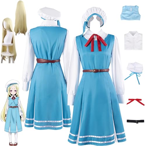 Daotutu Anime Gushing over Magical Girls Cosplay Kostüm Outfit Rolle Morino Korisu Uniform Komplettset Set Halloween Karneval Party Dress Up Anzug mit Perücke für Frauen Mädchen (M) von Daotutu