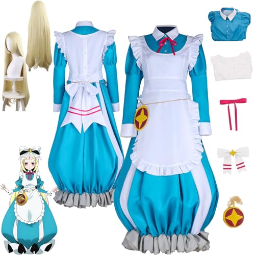 Daotutu Anime Gushing over Magical Girls Cosplay Kostüm Outfit Rolle Morino Korisu Uniform Komplettset Set Halloween Karneval Party Dress Up Anzug mit Perücke für Frauen Mädchen (XL) von Daotutu