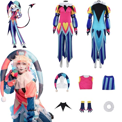 Daotutu Anime Helluva Boss Cosplay Kostüm Outfit Rolle Fizzarolli Uniform Komplettset Set Halloween Karneval Party Dress Up Anzug mit Hut (3XL) von Daotutu