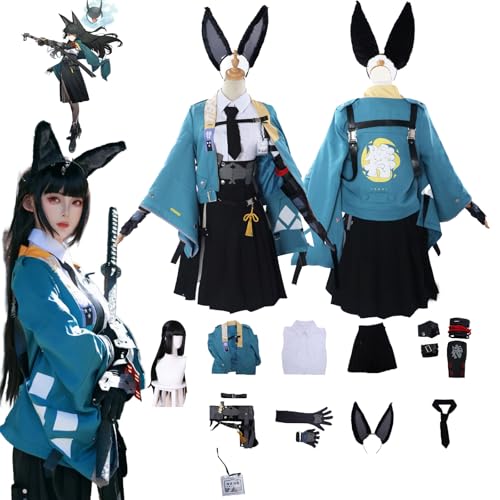 Daotutu Hoshimi Miyabi Zenless Zone Zero Cosplay Kostüm Perücke für Frauen Charakter Nicole Demara Uniform Erwachsene Komplettset Jacke Dress Up Anzug Outfits Halloween Karneval Party Geschenke (L) von Daotutu