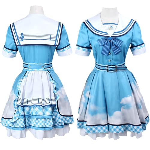 Daotutu Kohane Azusawa Project Sekai Colourful Stage Cosplay Kostüm Outfit für Frauen Mädchen Anime Charakter Asahina Mafuyu Blau Uniform Komplettes Set Halloween Karneval Party Dress Up Anzug (S) von Daotutu