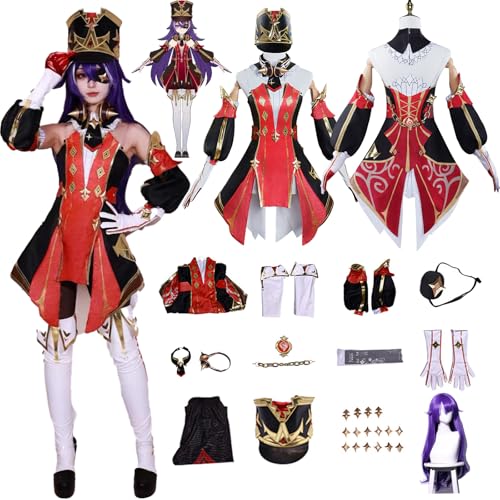 Daotutu Spiel Genshin Impact Cosplay Kostüm Outfit Rolle Chevreuse Cosplay Uniform Komplettset Set Halloween Karneval Party Dress Up Anzug mit Perücke (2XL) von Daotutu